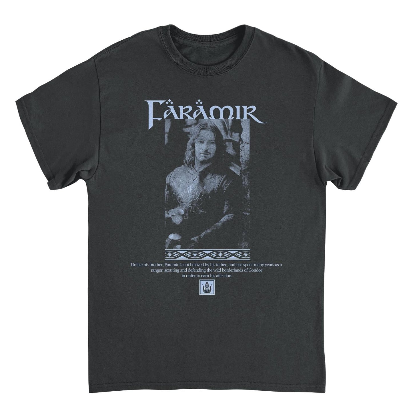 Lord of The Rings Faramir of Gondor Mens T Shirt Black Officially Licensed