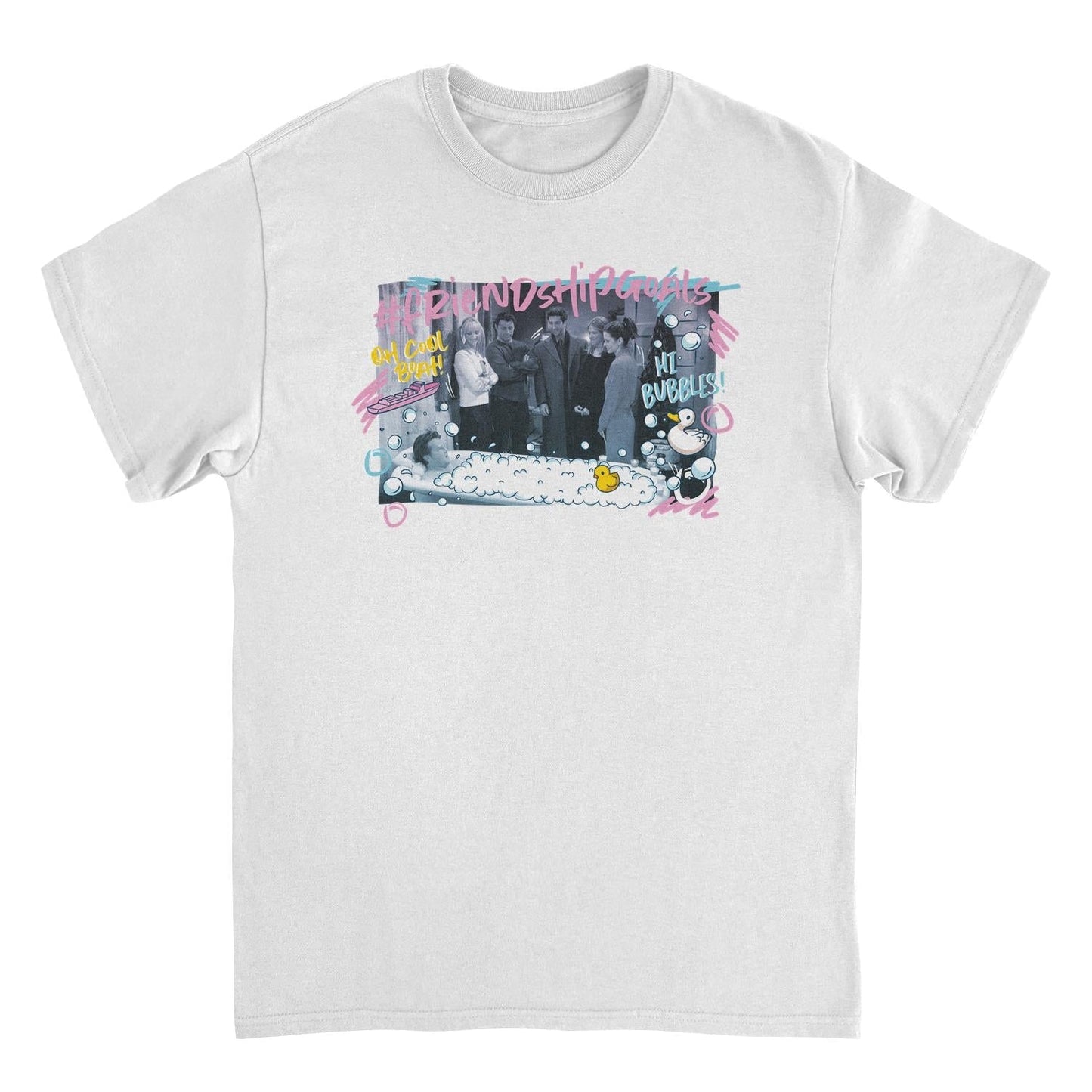 Friends Friendship Goals Mens T Shirt White Officially Licensed