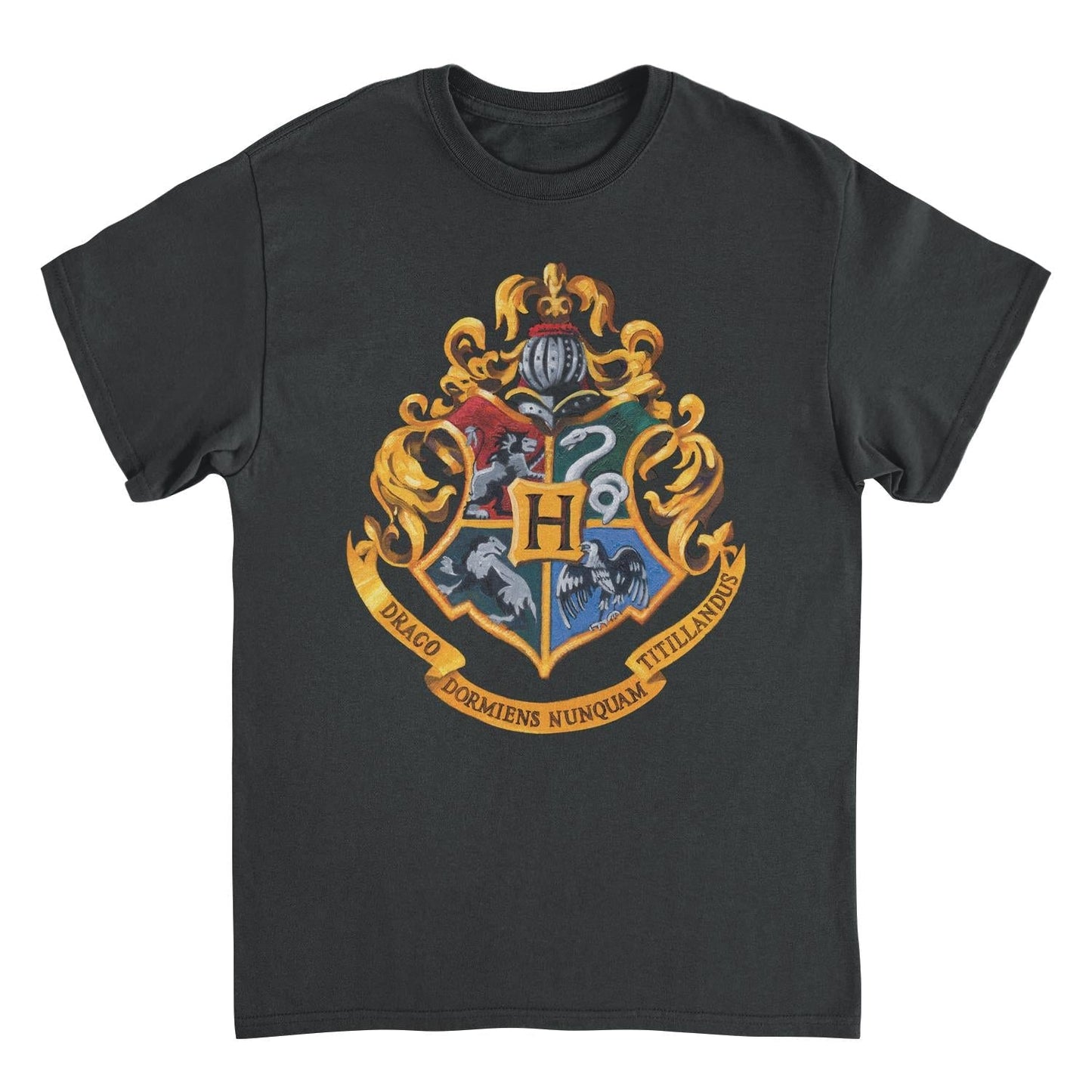 Harry Potter Hogwarts Mens T Shirt Black Officially Licensed