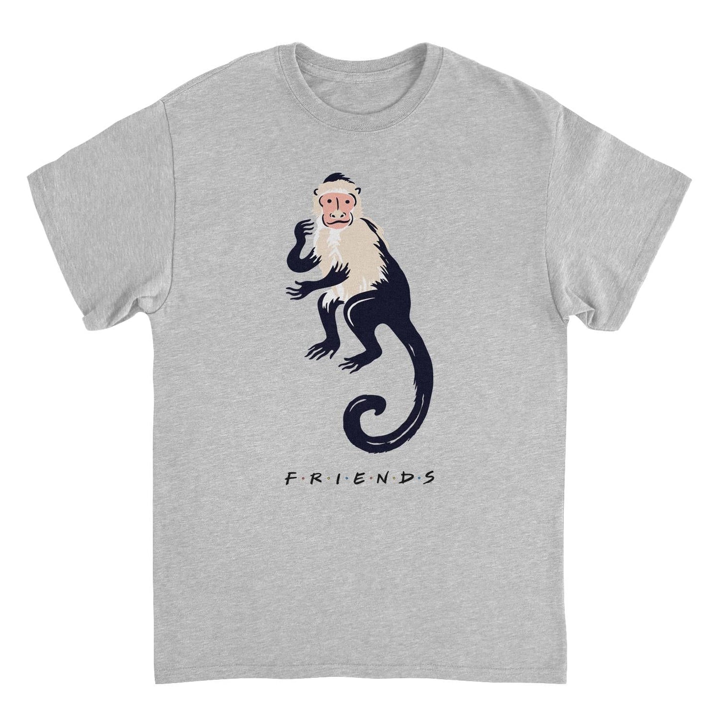Friends Marcel the Monkey Mens T Shirt Sport Grey Officially Licensed