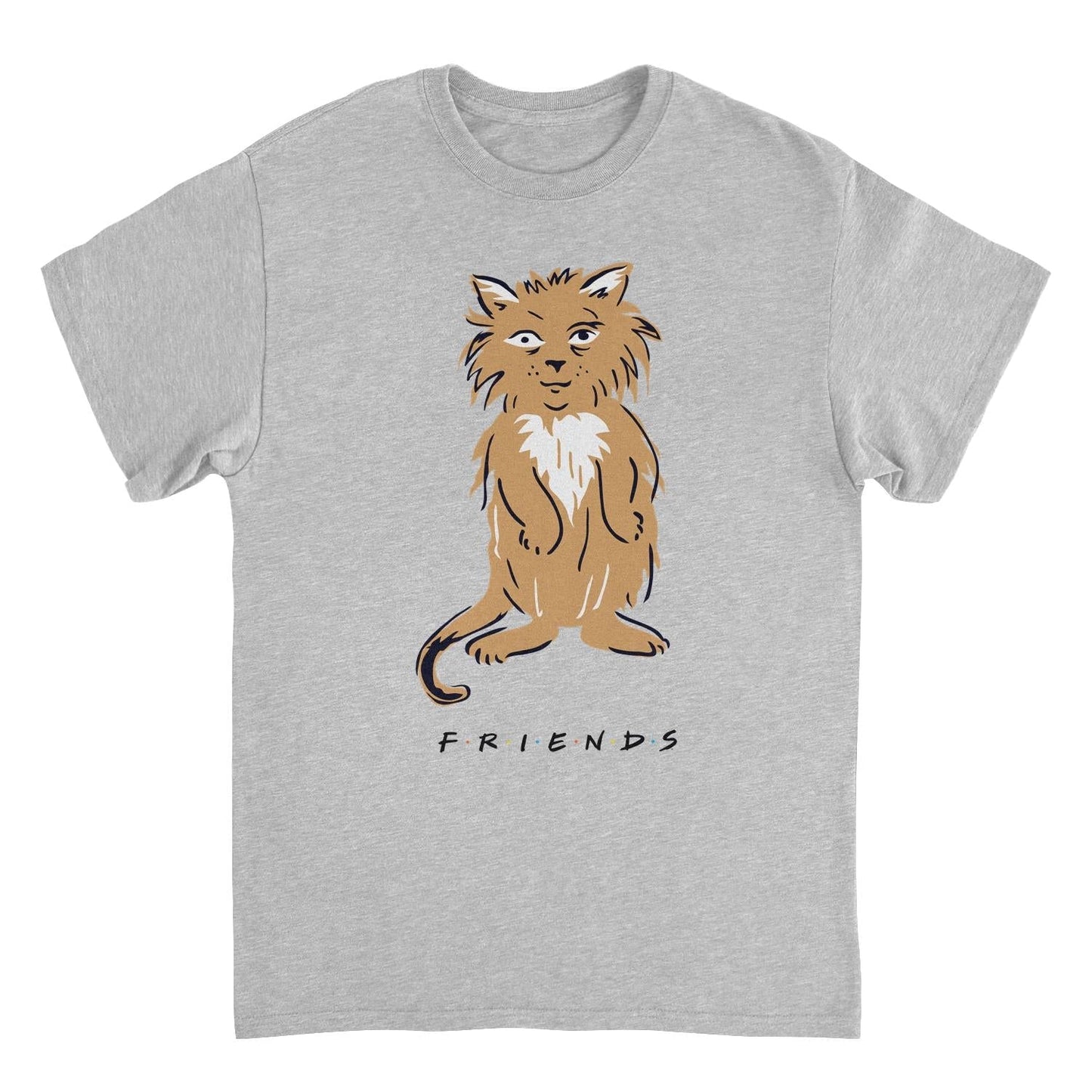 Friends Smelly Cat Mens T Shirt Sport Grey Officially Licensed