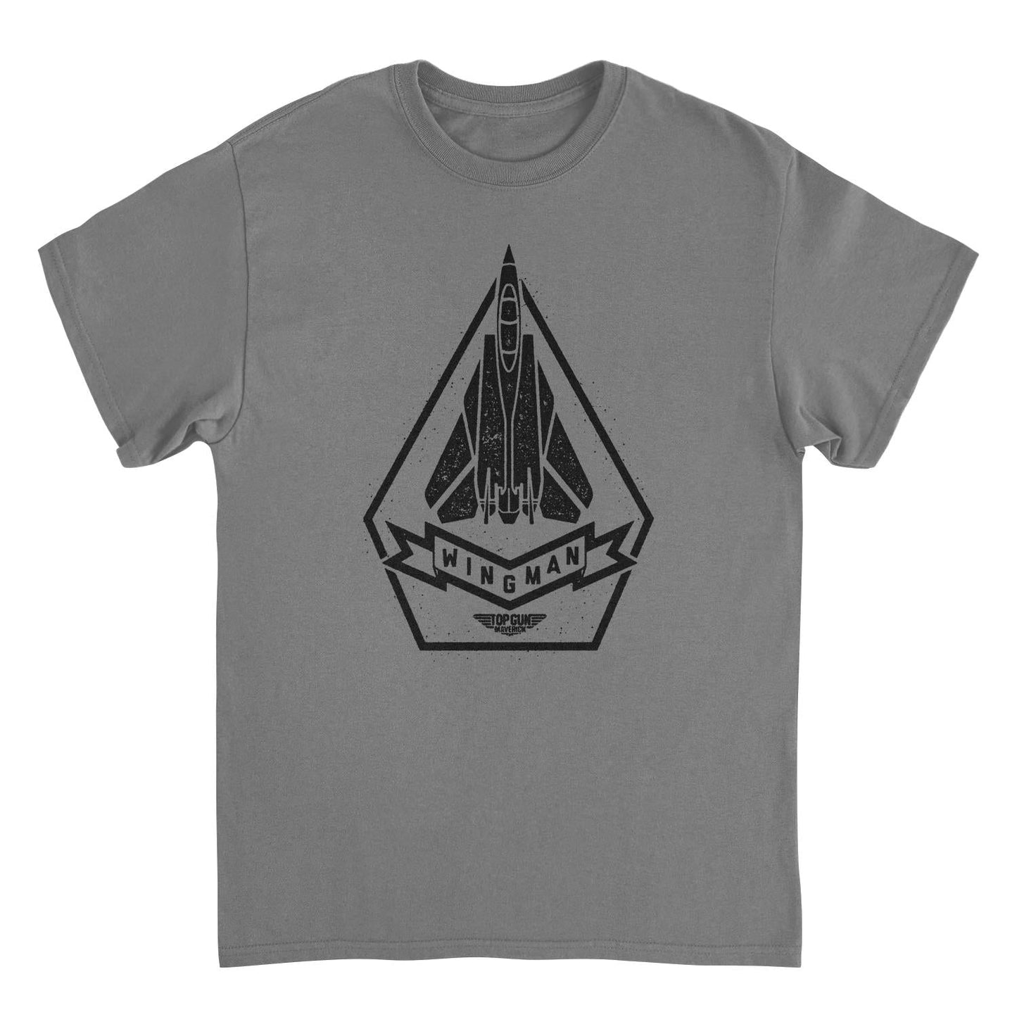 Top Gun Wingman Mens T Shirt Charcoal Officially Licensed