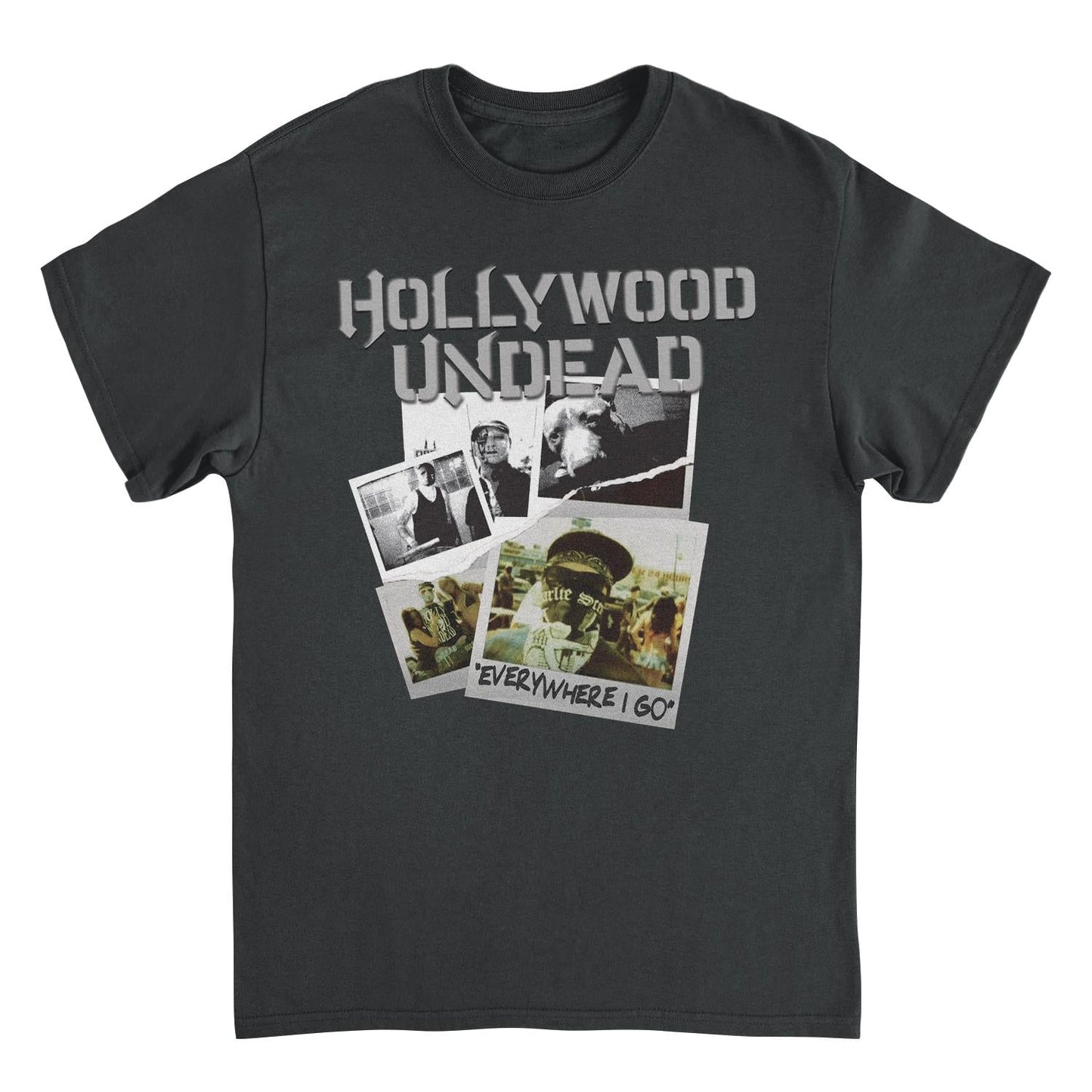 Hollywood Undead Ripped Pictures Mens T Shirt Black Officially Licensed