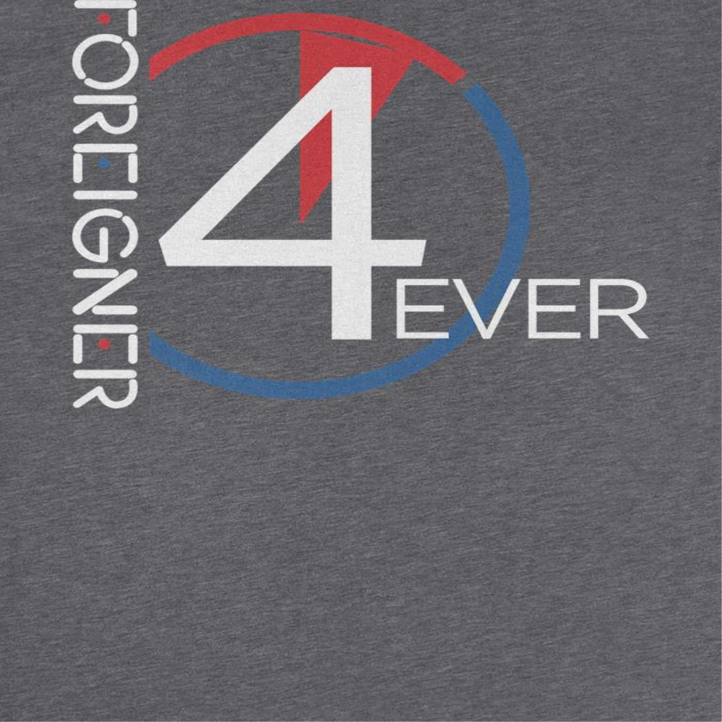 Foreigner Foreigner 4 Ever Vert Mens T Shirt Dark Heather Grey Officially Licensed