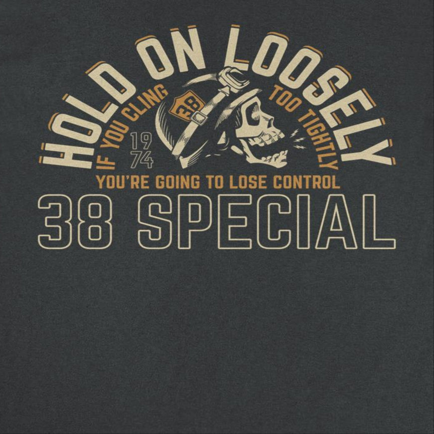 38 Special Hold on Loosely Skull Mens T Shirt Black Officially Licensed