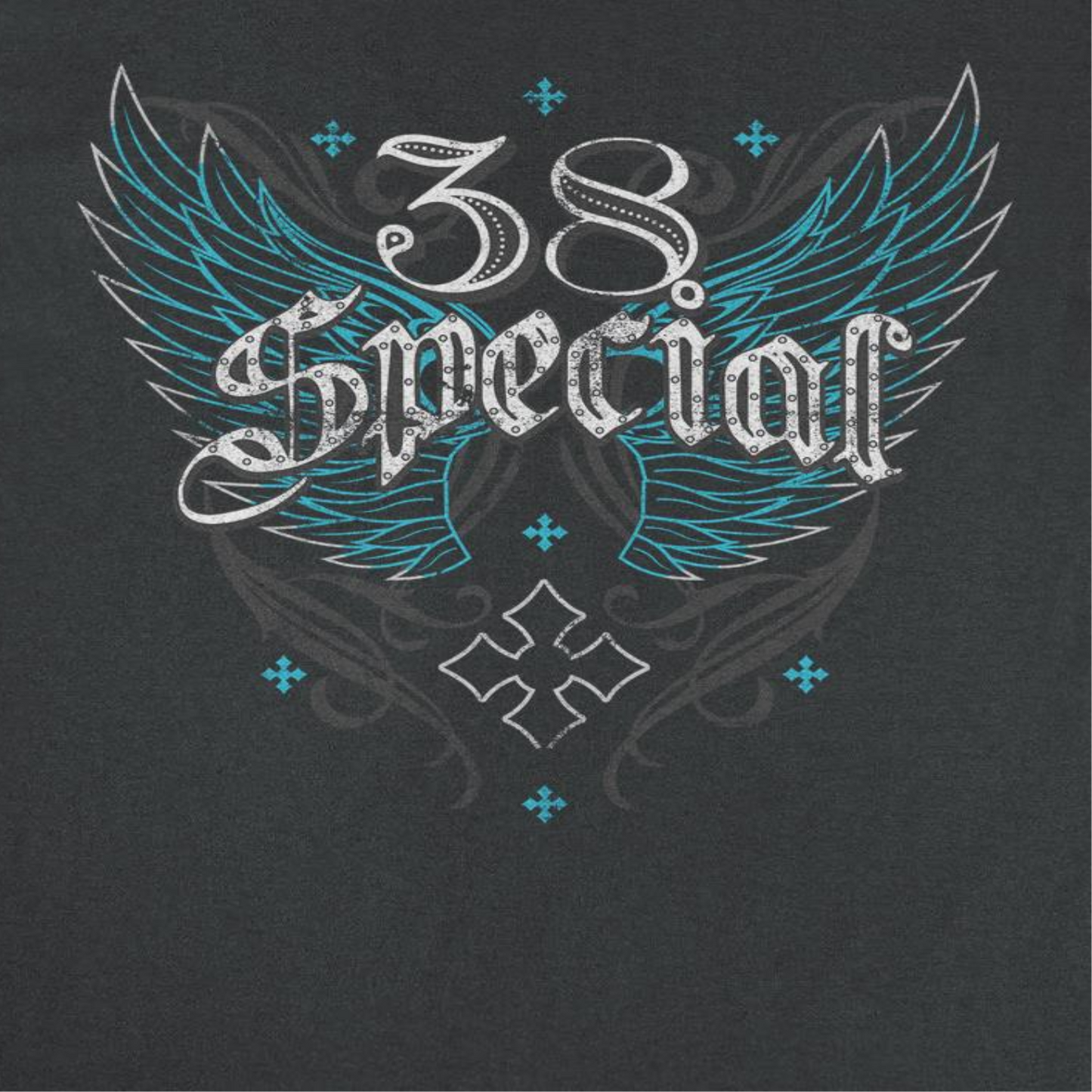 38 Special Blue Wings Logo Merns T Shirt Black Officially Licensed
