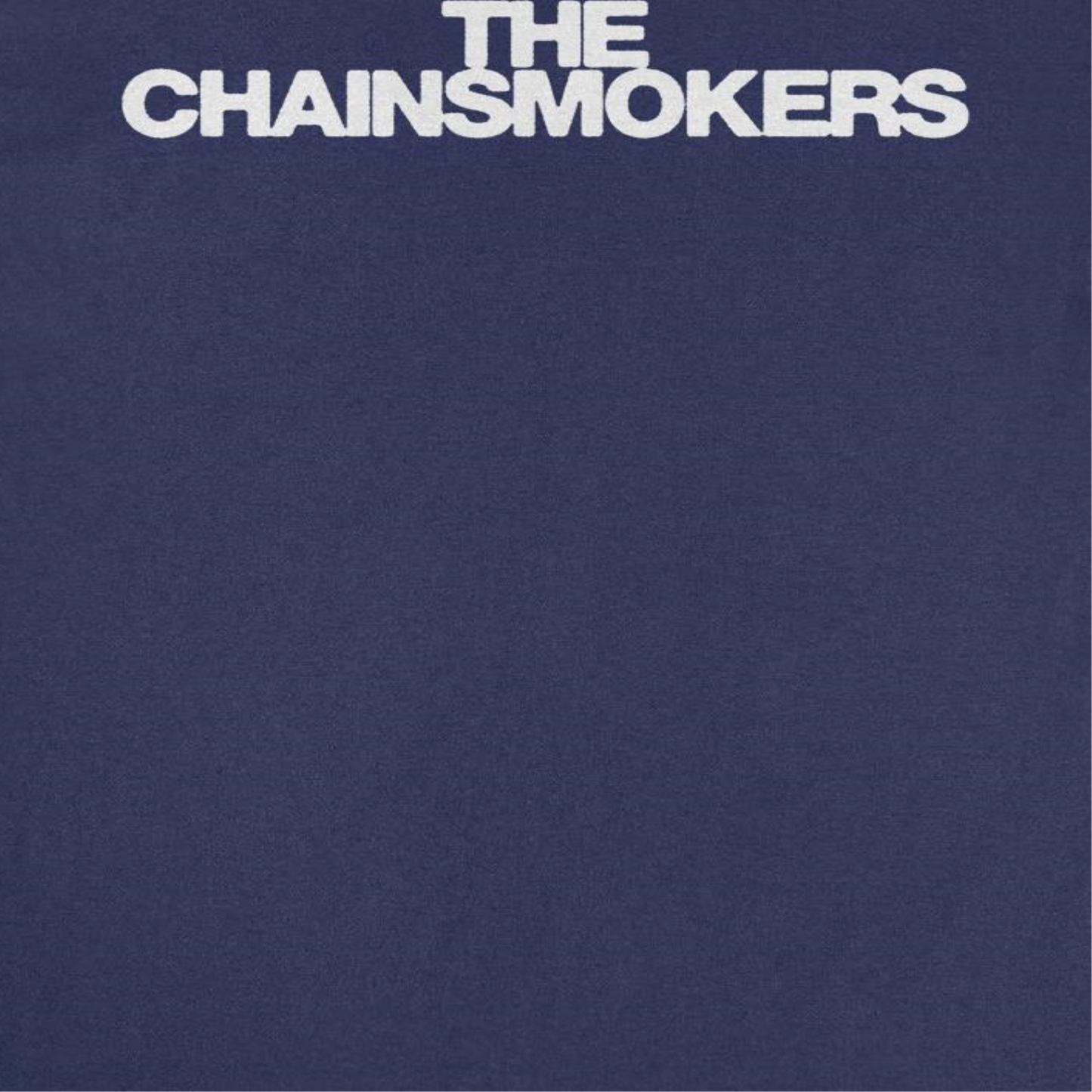 The Chainsmokers Classic Logo White Mens T Shirt Navy Blue Officially Licensed