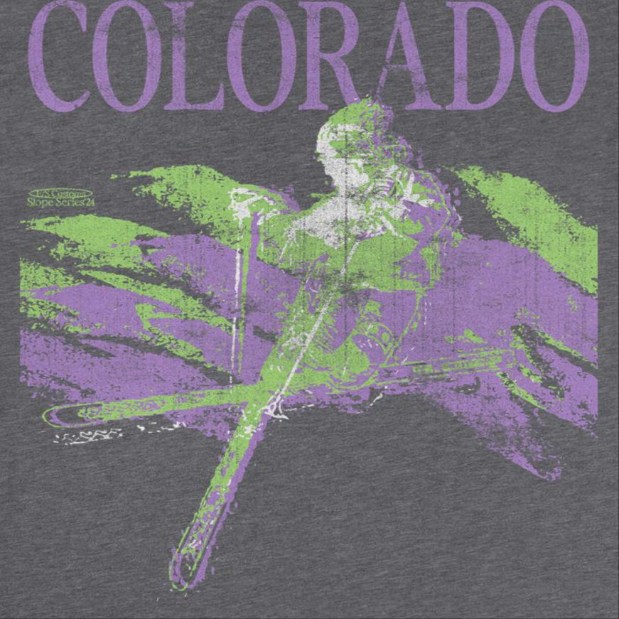 Ski Colorado Heather Charcoal T-Shirt Officially Licensed