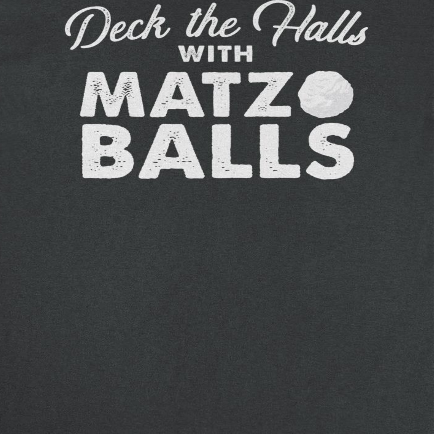 Deck the Halls with Matzo Balls Mens Hanukkah T Shirt Black Officially Licensed
