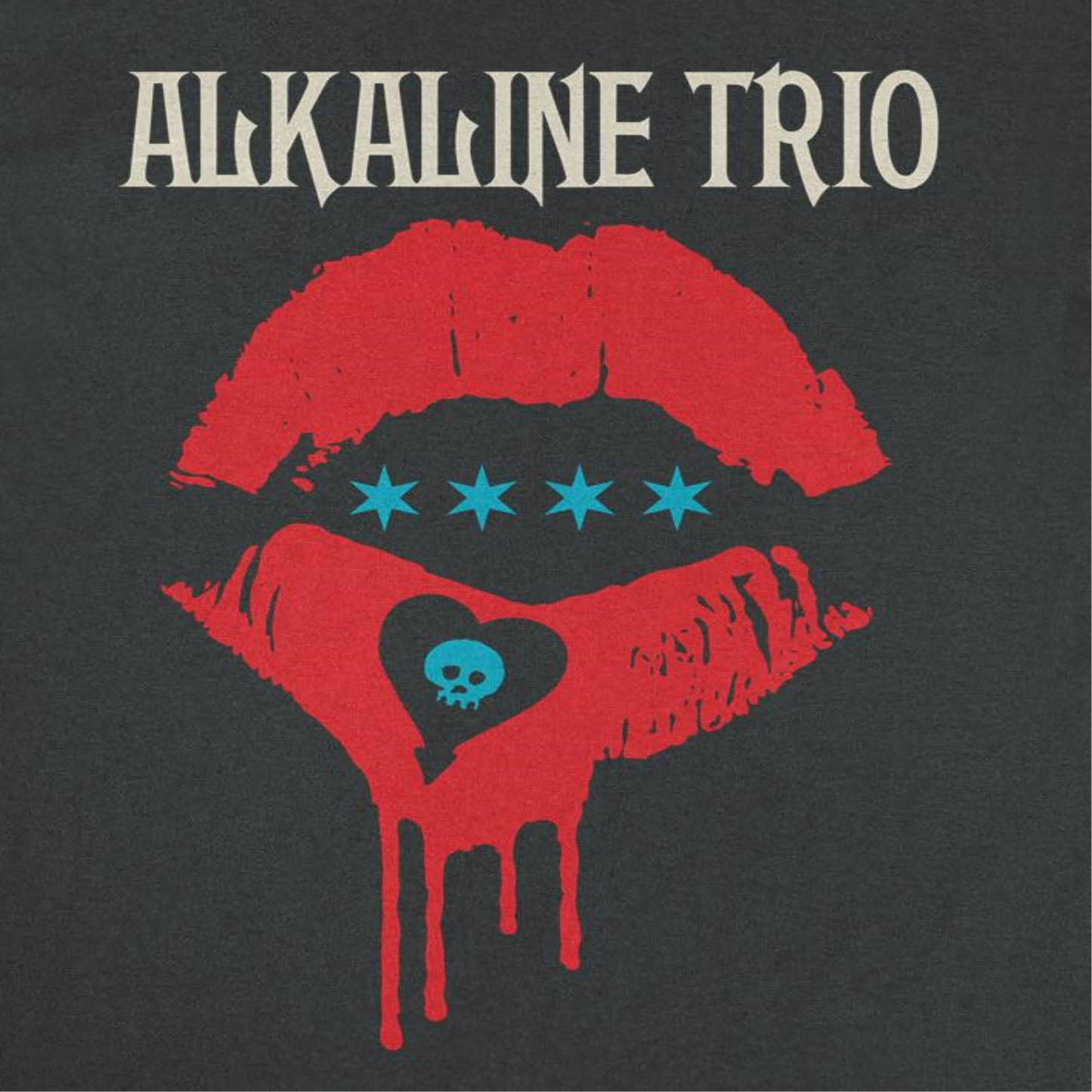 Alkaline Trio Riot Fest Lips Front Mens T Shirt Black Officially Licensed