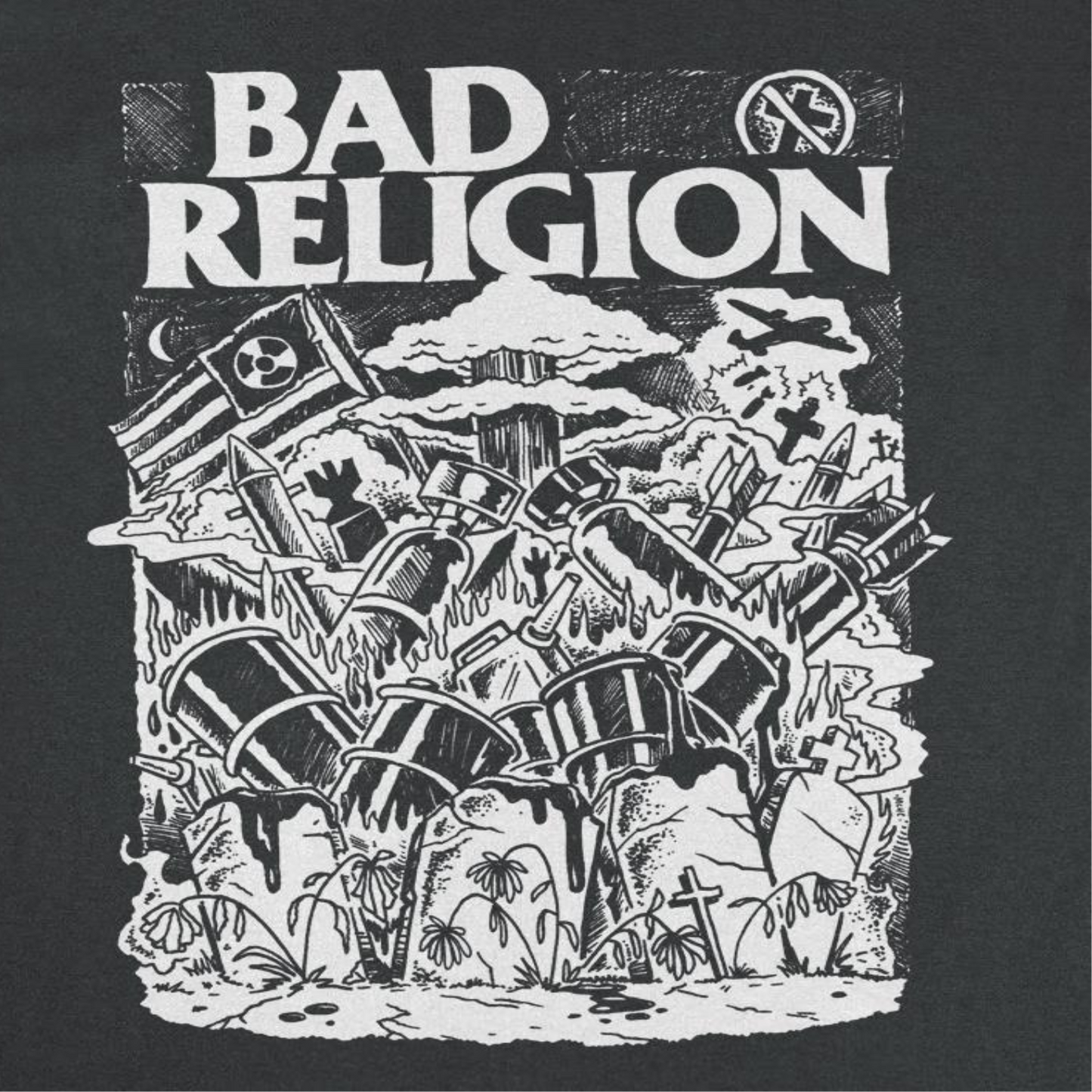 Bad Religion Wasteland Mens T Shirt Black Officially Licensed