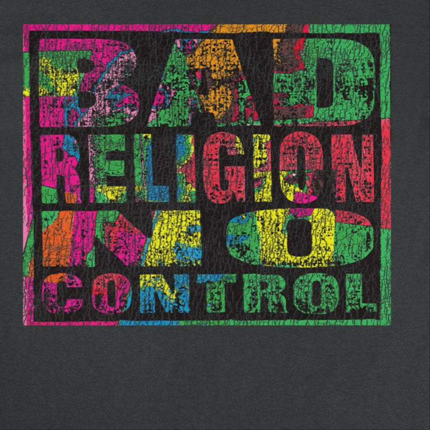Bad Religion No Control Distress Mens T Shirt Black Officially Licensed
