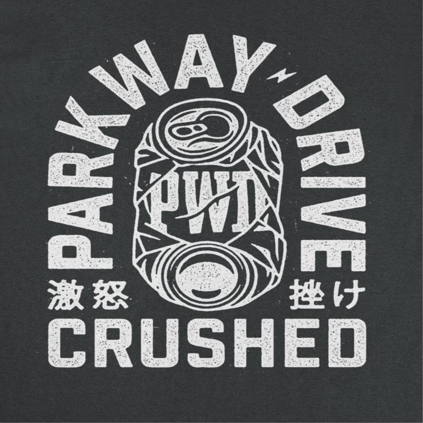 Parkway Drive Crushed Can Pwd Mens T Shirt Black Officially Licensed