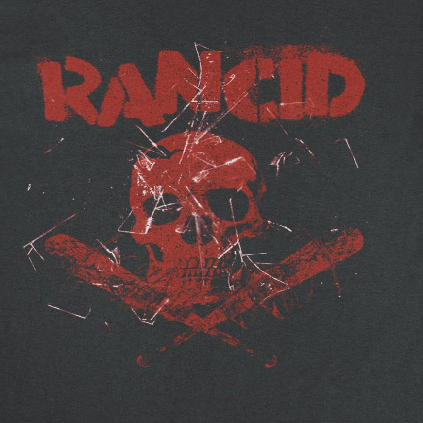 Rancid Bats Red Ink Mens T Shirt Black Officially Licensed