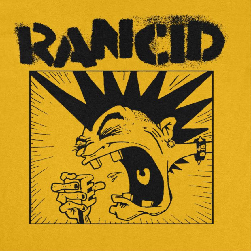 Rancid Mohawk Front Mens T Shirt Gold Officially Licensed