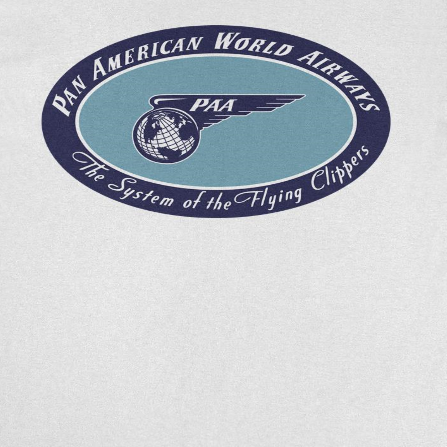 Pan Am the System of the Flying Clippers Mens T Shirt White Officially Licensed