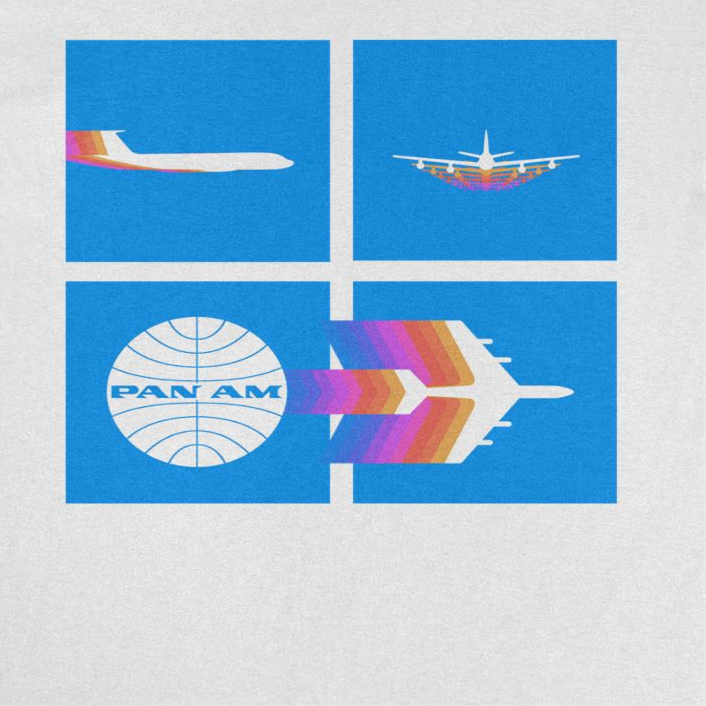 Pan Am Takeoff Silhouette Mens T Shirt White Officially Licensed