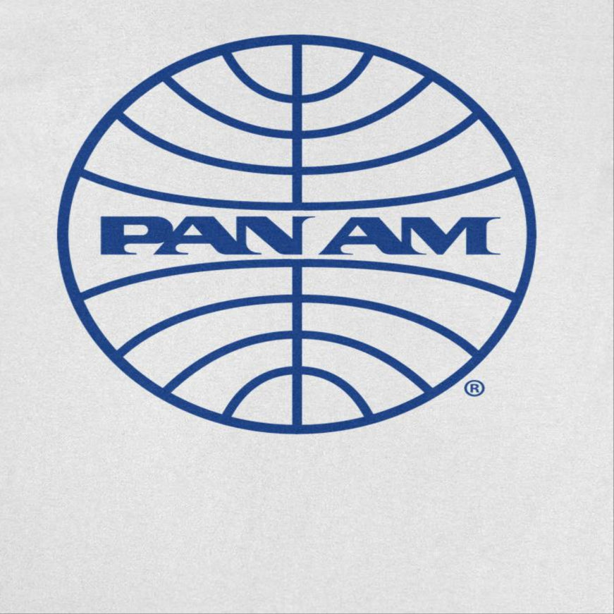 Pan Am Classic Blue Logo in Mens T Shirt White Officially Licensed