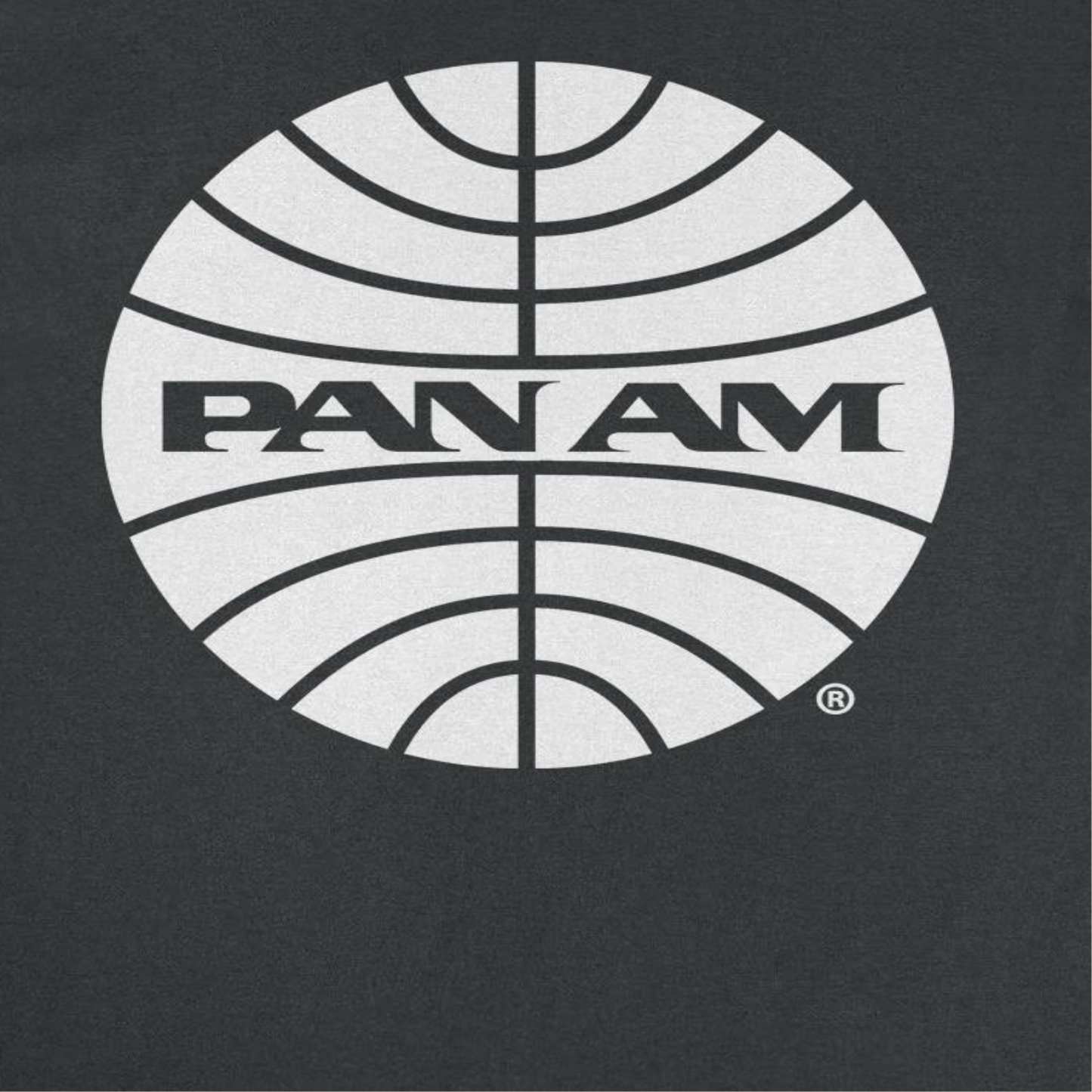 Pan Am White Outline Logo Mens T Shirt Black Officially Licensed