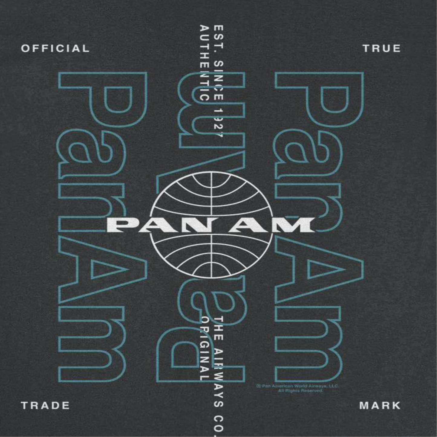 Pan Am Original Airways Co Mens T Shirt Black Officially Licensed