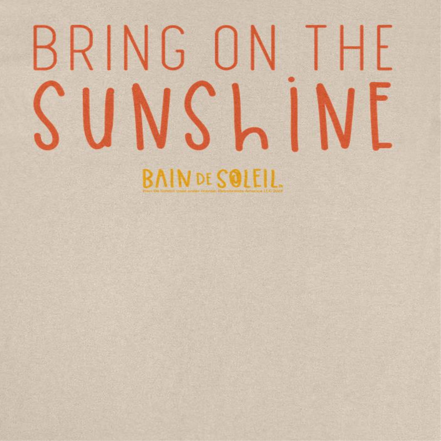 Bain De Soleil Bring On the Sunshine Retro Sunscreen Mens T Shirt Sand Officially Licensed