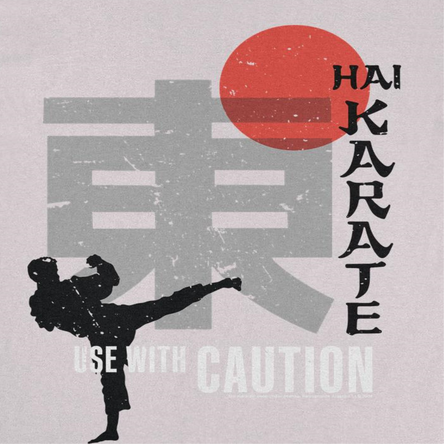 Hai Karate Use With Caution Retro Aftershave Mens T Shirt Ice Grey Officially Licensed