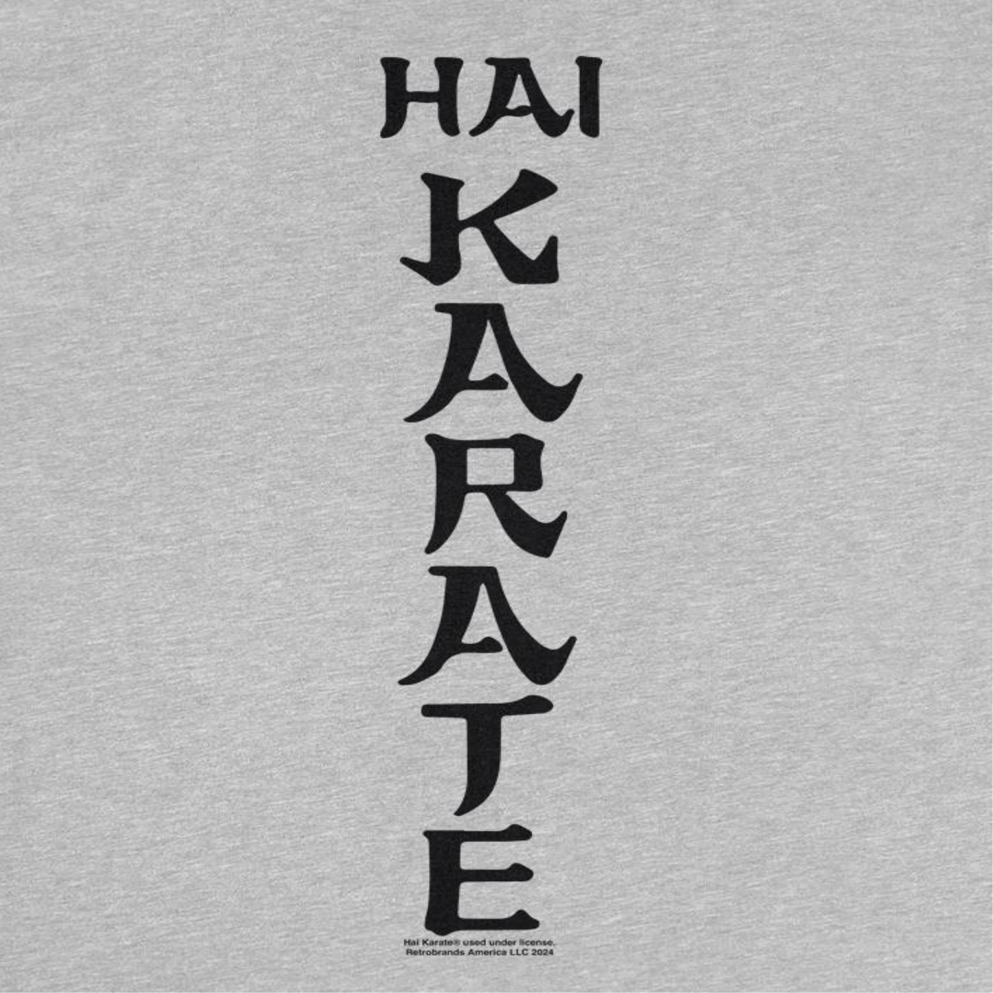 Hai Karate Vertical Logo Retro Aftershave Mens T Shirt Sport Grey Officially Licensed