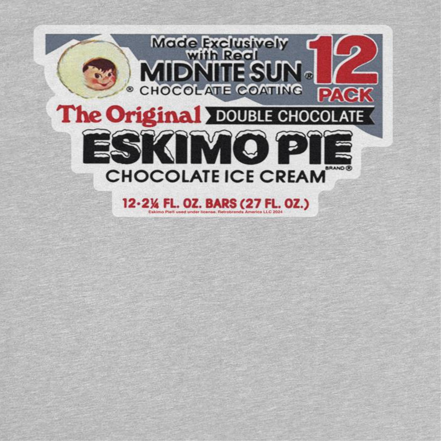 Eskimo Pie the Original Double Chocolate Mens T Shirt Sport Grey Officially Licensed