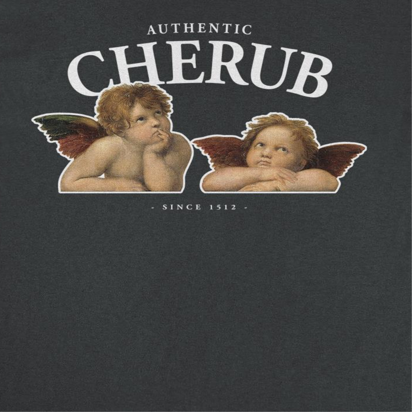 Classic Paintings Authentic Cherub Raphael Mens T Shirt Black Officially Licensed