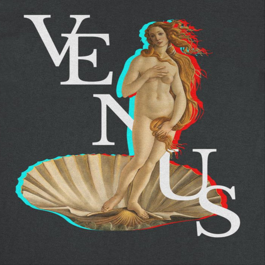Classic Paintings Venus Botticelli Mens T Shirt Black Officially Licensed