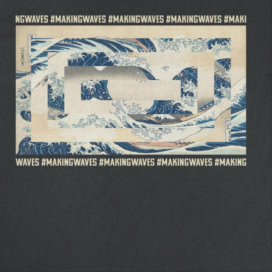 Classic Paintings Making Waves Hokusai Mens T Shirt Black Officially Licensed