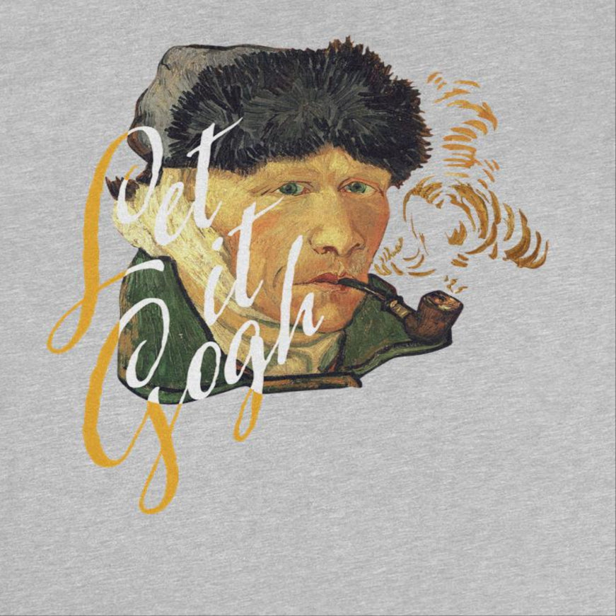 Classic Paintings Let it Gogh Mens T Shirt Sport Grey Officially Licensed