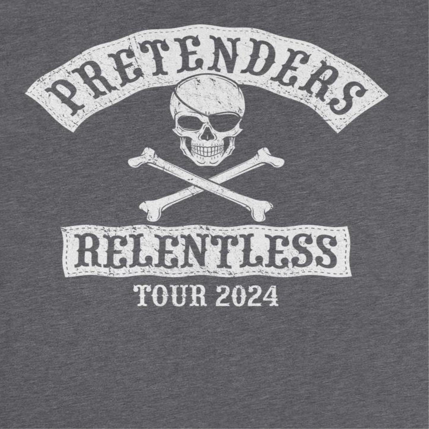 The Pretenders Relentless Tour Mens T Shirt Dark Heather Officially Licensed