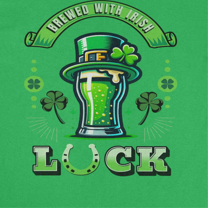 St. Patricks Day Brewed with Irish Luch T-Shirt Officially Licensed