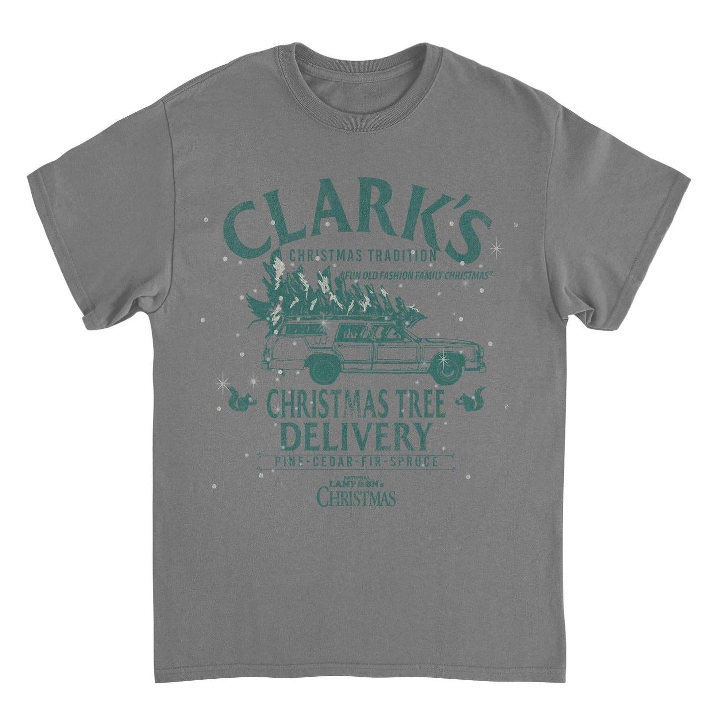 National Lampoon's Christmas Vacation Christmas Tree Delivery Mens T Shirt Charcoal Officially Licensed