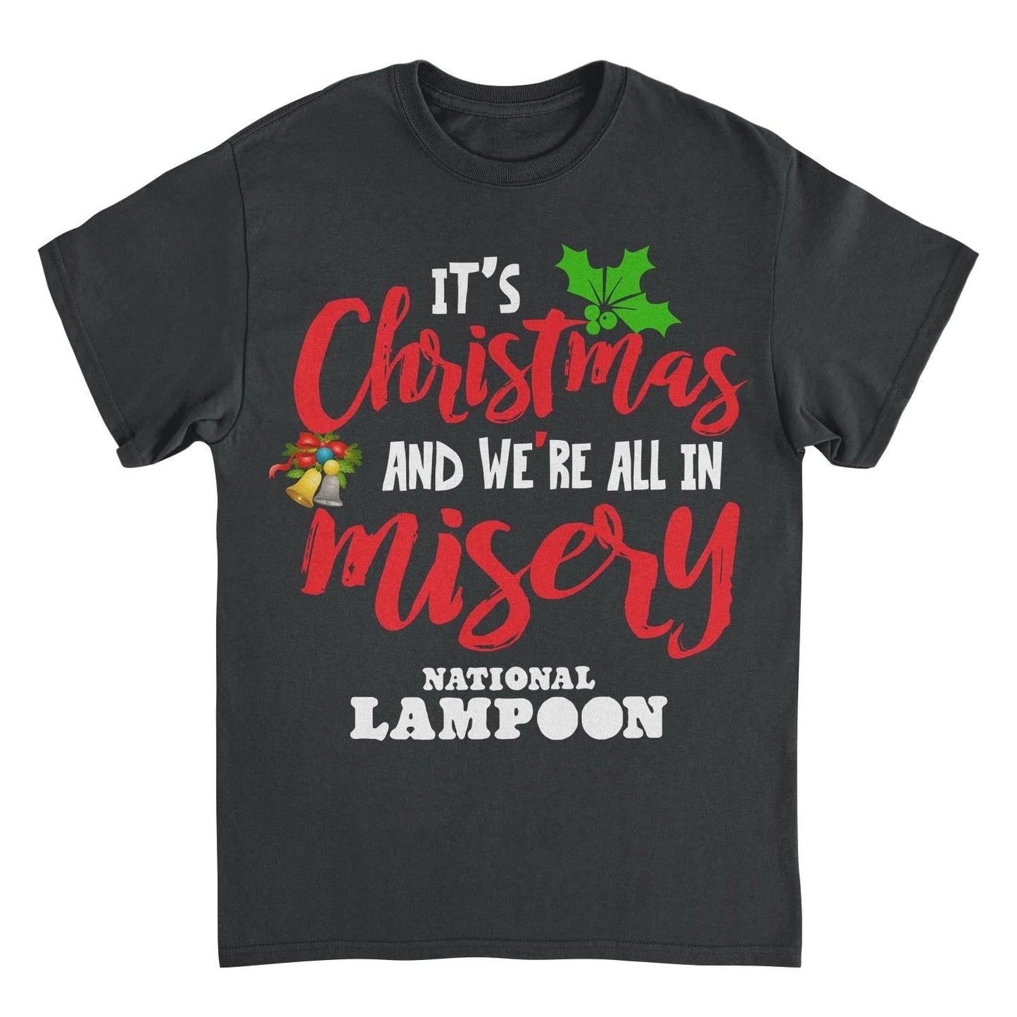 National Lampoon's Christmas Vacation Christmas Misery Mens T Shirt Black Officially Licensed