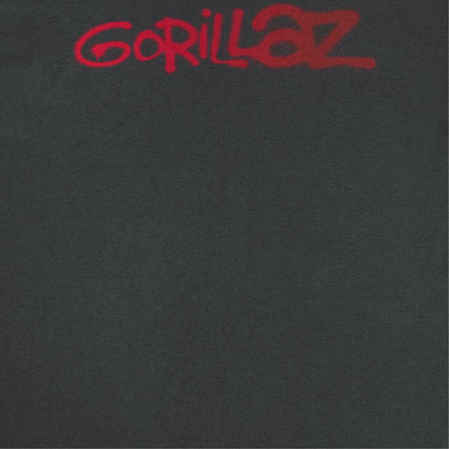 GORILLAZ Logo Graffiti Red Logo Mens T Shirt Black Officially Licensed