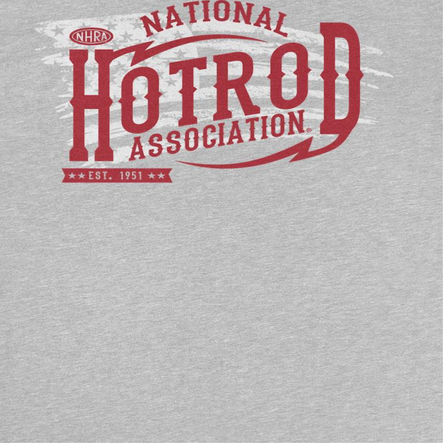 NHRA National Hot Rod Association Red logo Mens T Shirt Sport Grey Officially Licensed