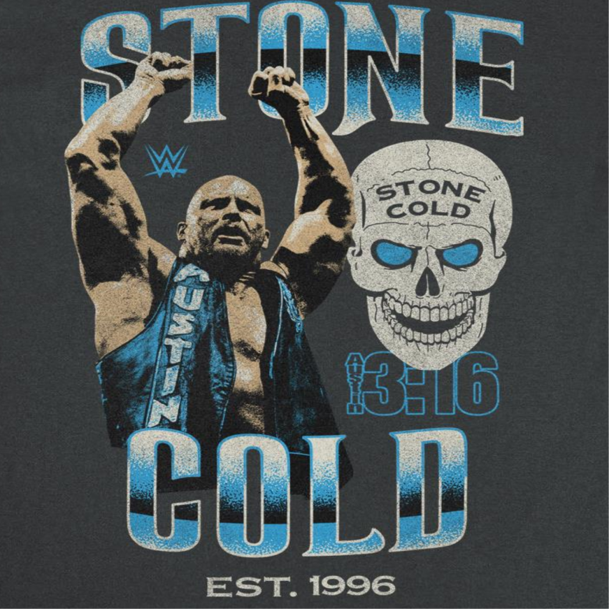 WWE Stone Cold Mens T Shirt Black Officially Licensed
