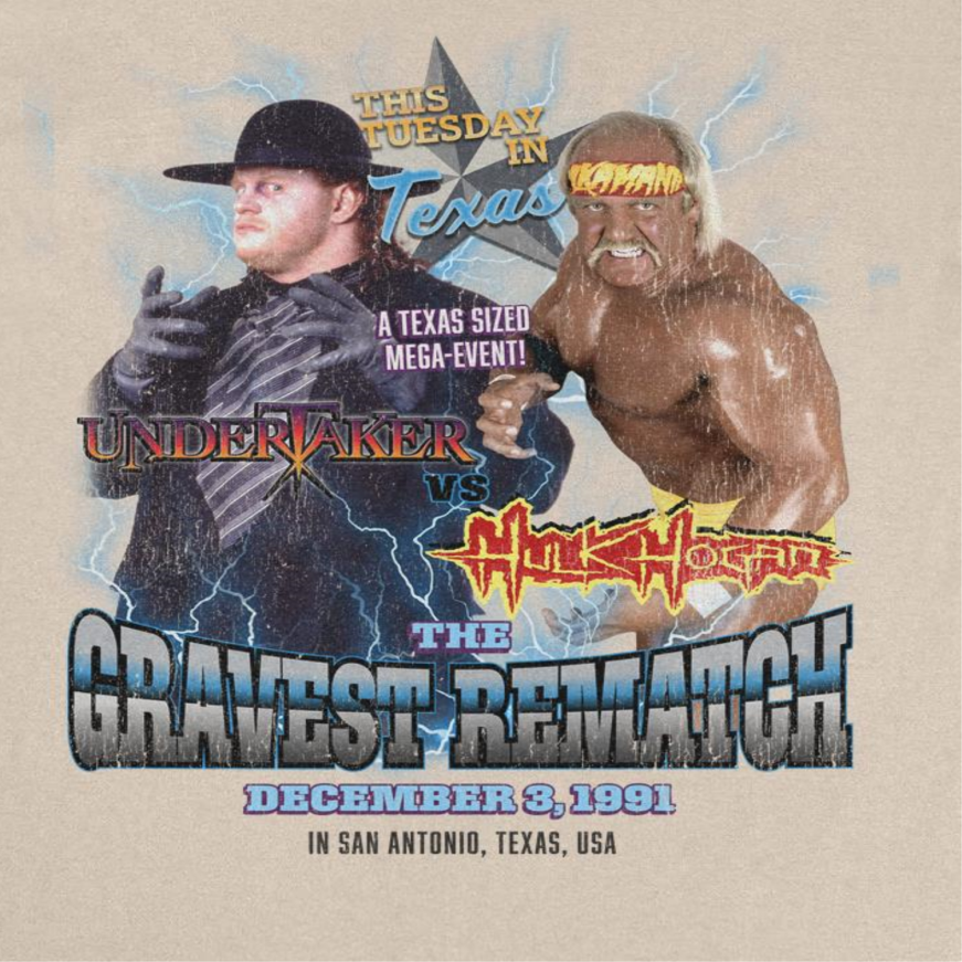 WWE Heavyweight Match Mens T Shirt Sand Officially Licensed