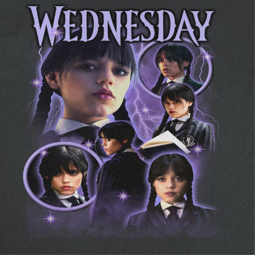 Wednesday Bootleg T Shirt Black Officially Licensed