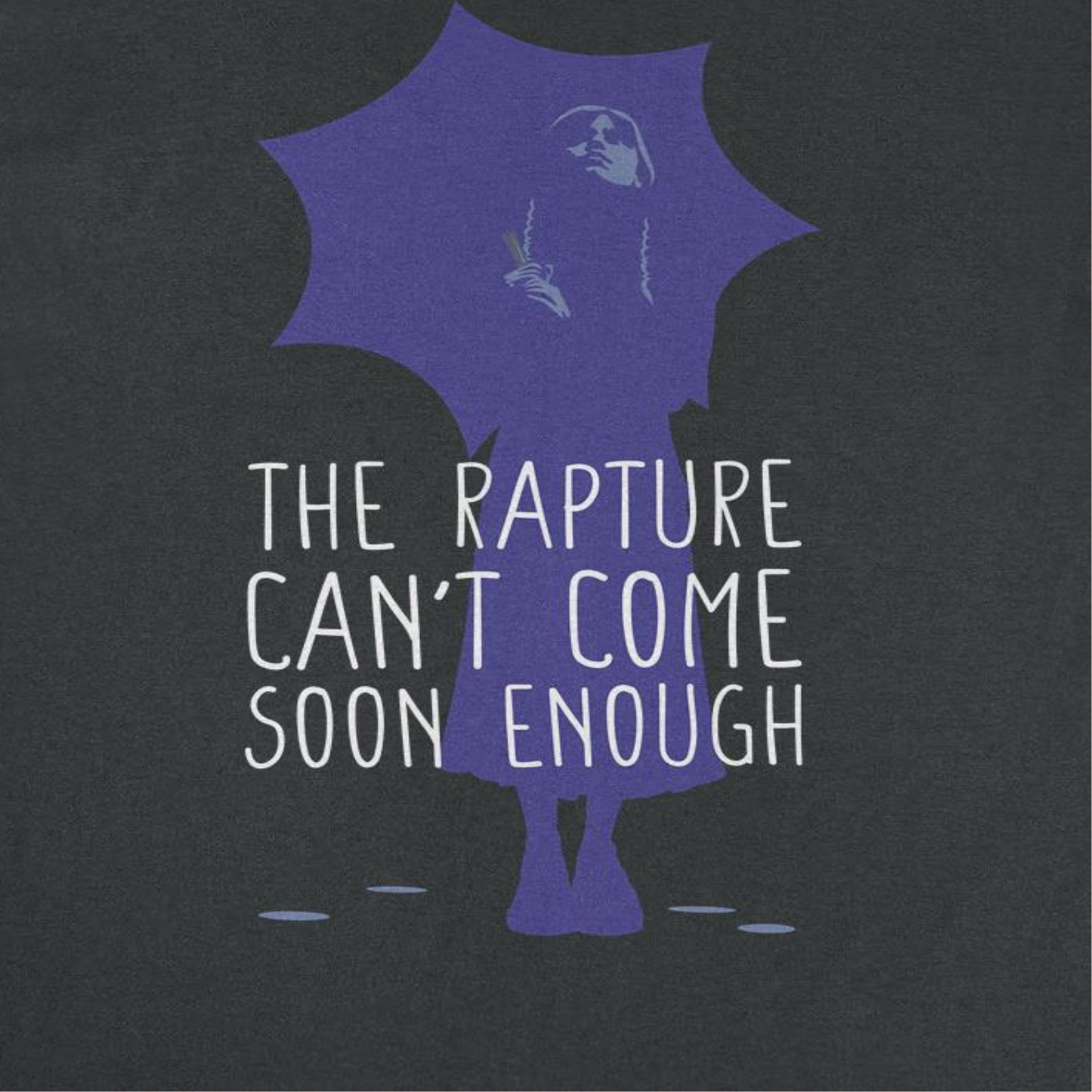 Wednesday Rapture Umbrella T Shirt Black Officially Licensed