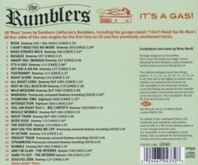 Rumblers - It's A Gas Music CD