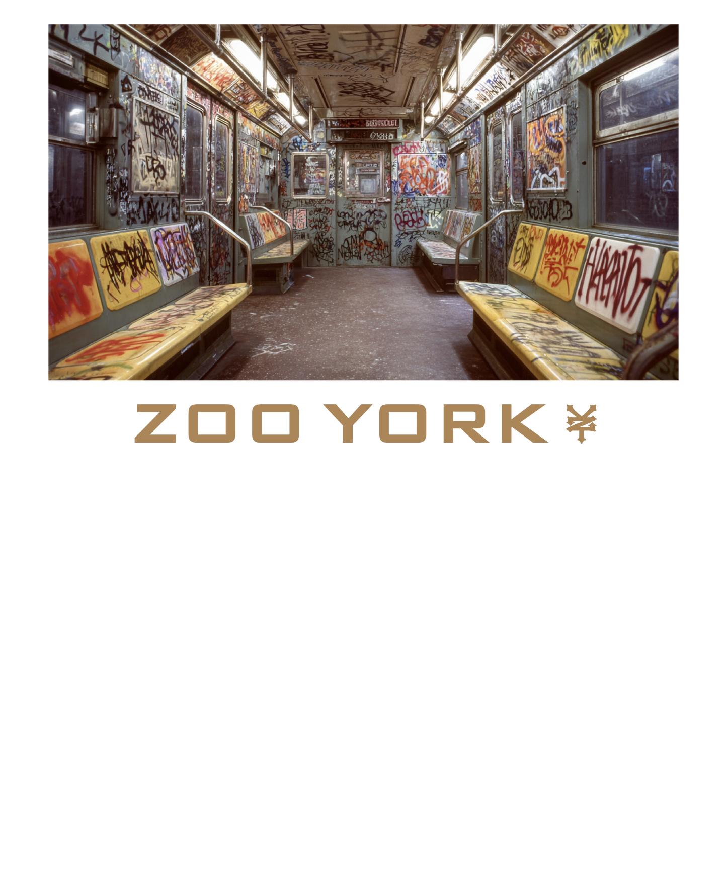 Zoo York Nueva York Vintage Subway Panel Mens T Shirt Black Officially Licensed