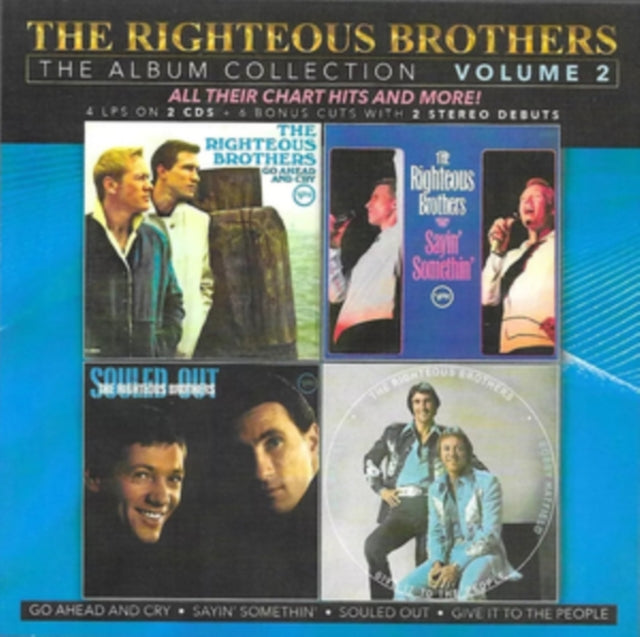Righteous Brothers - Album Collection, Vol. 2-4 LPs On 2 CDs/6 Bonus Cuts With 2 Stereo Debuts (2CD) Music CD