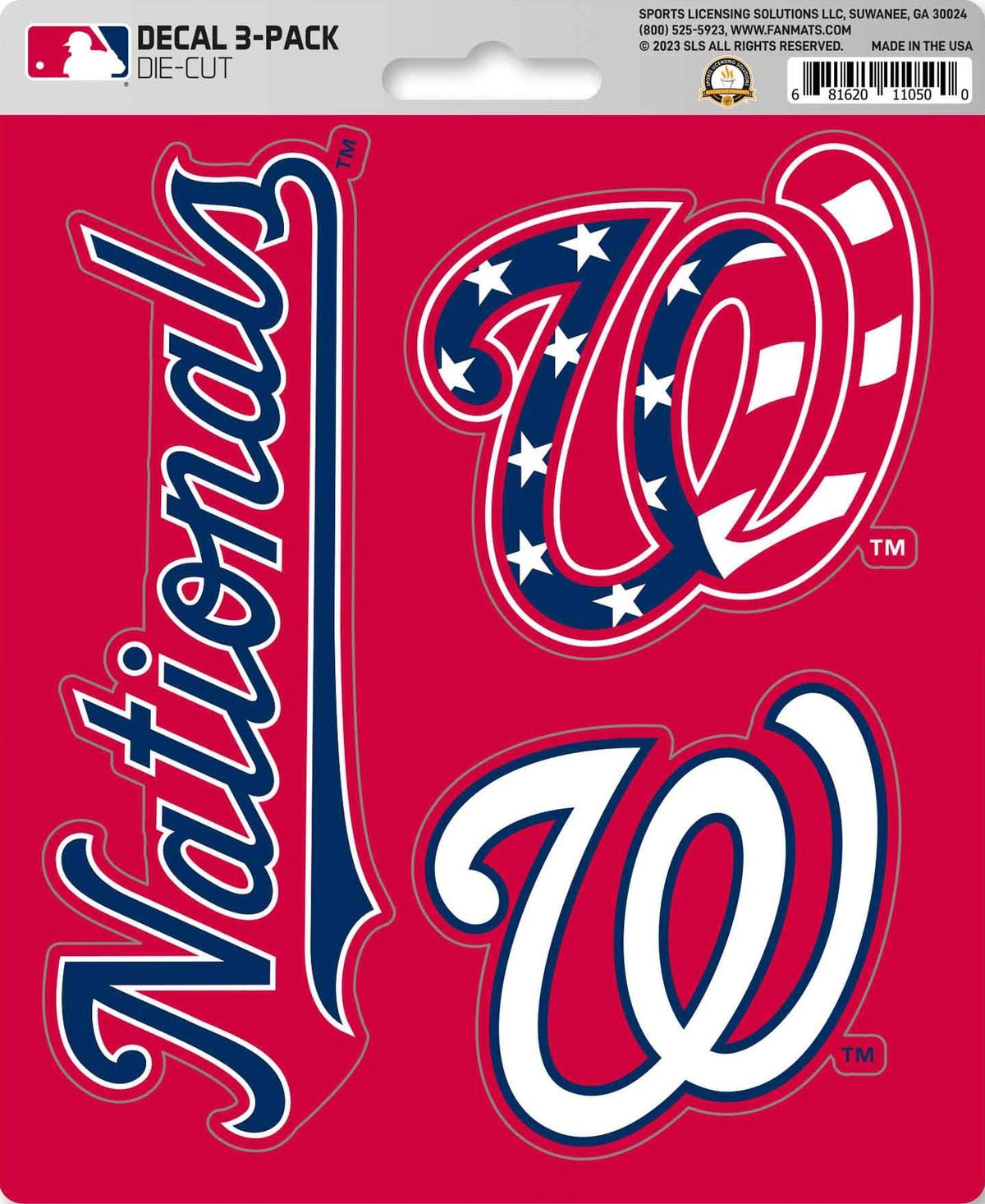 MLB Official Team Sticker Mats - Set of 3 Stickers Officially Licensed