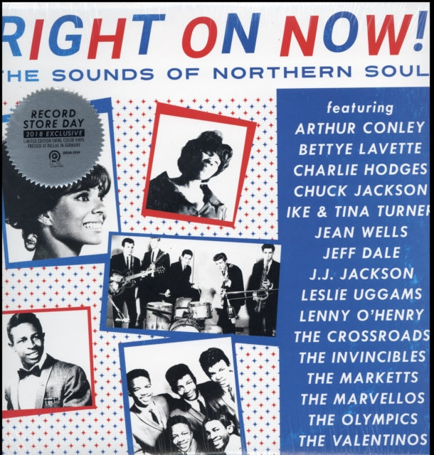 Various Artists - Right On Now! The Sounds Of Northern Soul (Red White & Blue Swirl LP Vinyl) Vinyl Record