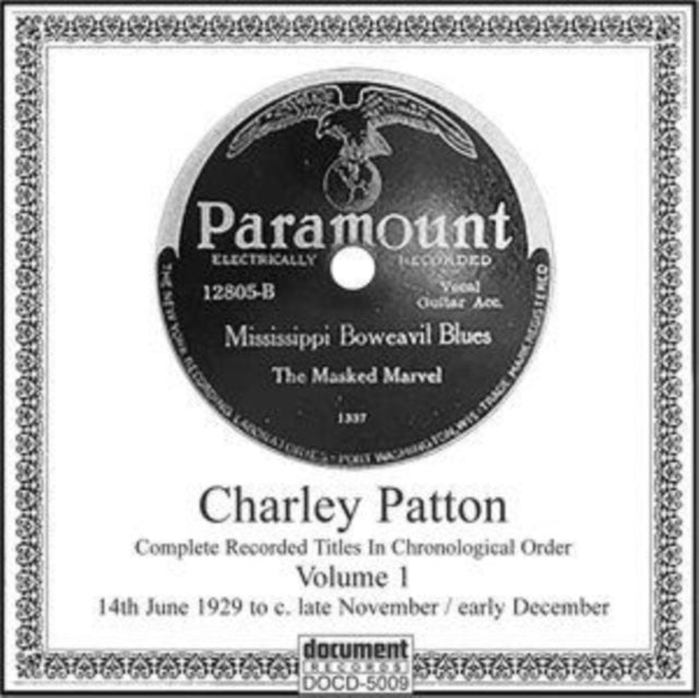 Charley Patton - Charley Patton Vol 1 (1929) Music CD