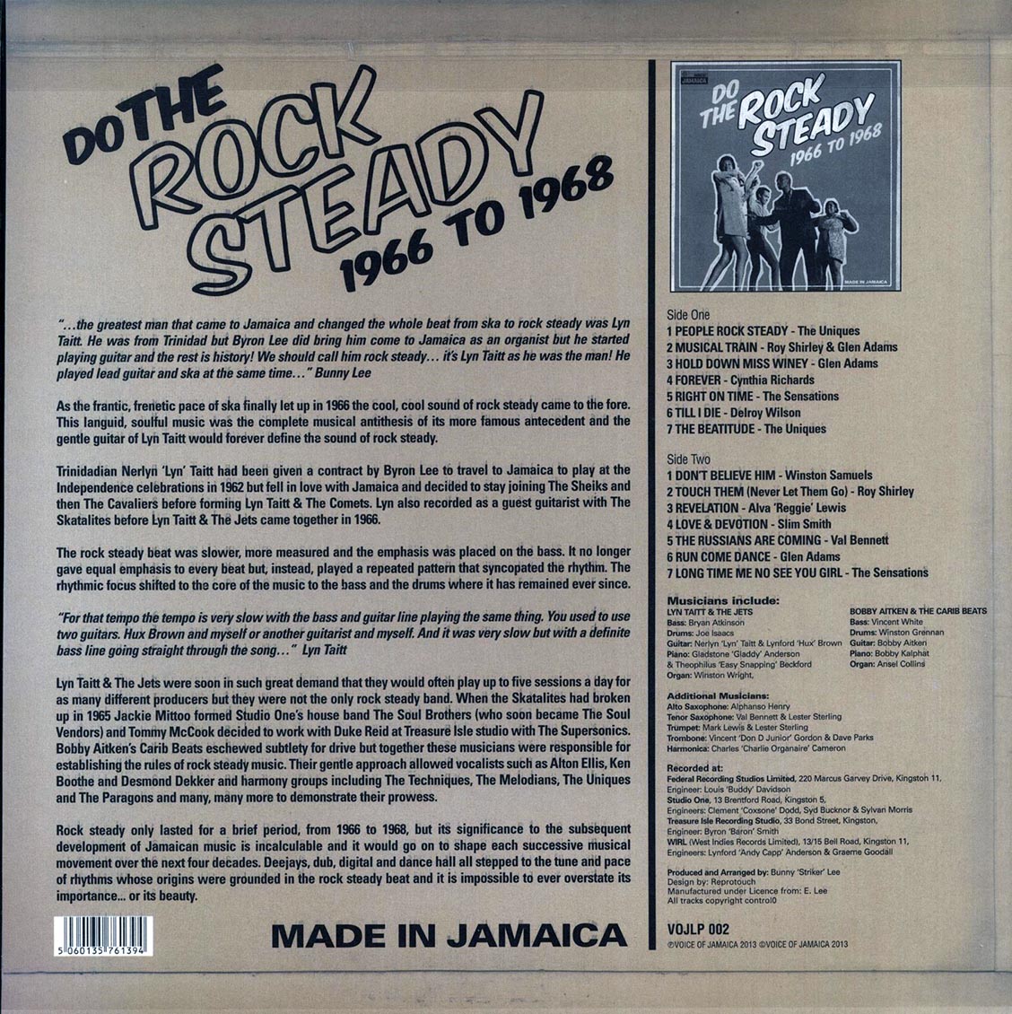 Uniques, The Sensations, Delroy Wilson, Etc. - Do The Rock Steady: 1966-1968 (180g) Vinyl Record