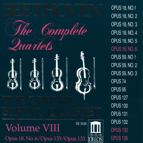 Beethoven / Orford String Quartet - Complete Quartets 8 - Music CD